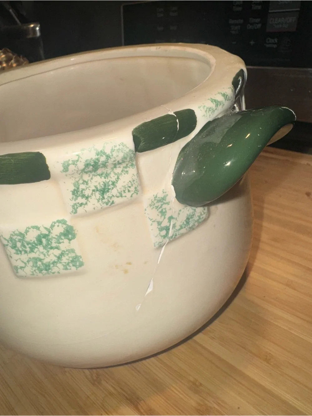 Ceramic Apple Cookie Jar - Red Apple Design